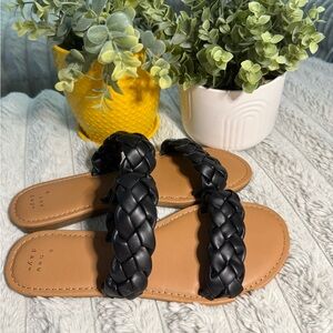 Black Braided Sandals